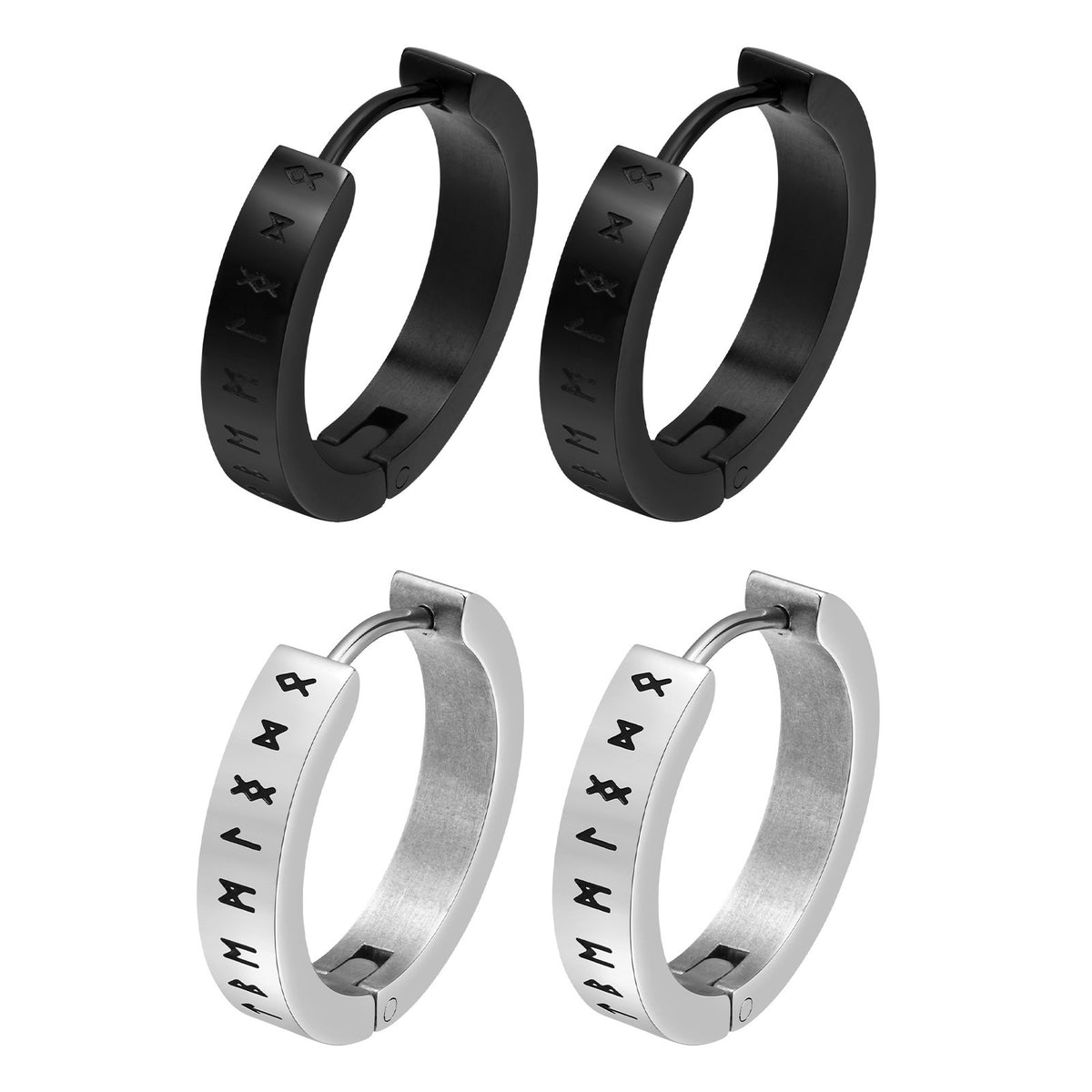 Stainless Steel Viking Earrings
