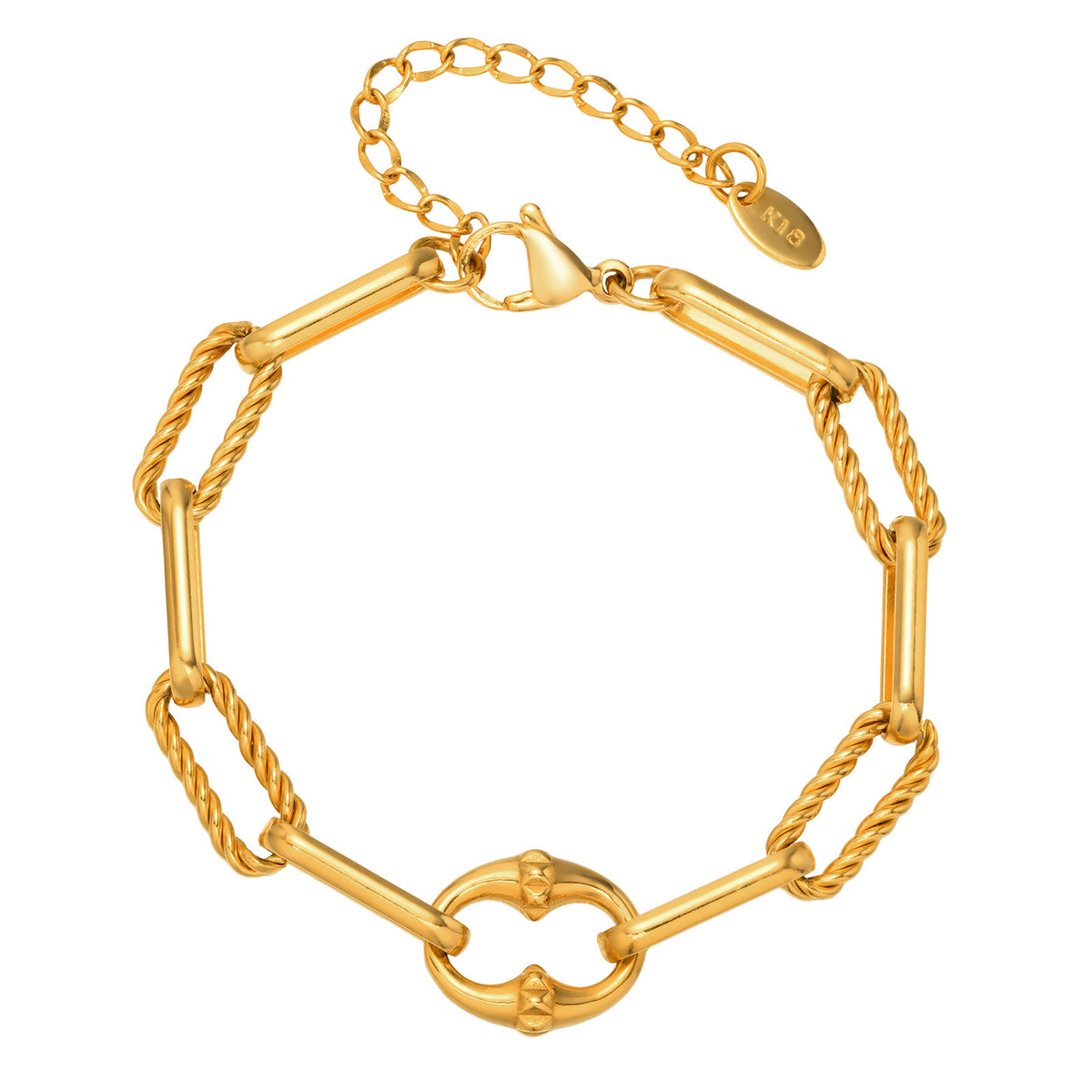 Handmade Chain Gold Stainless Steel Bracelet