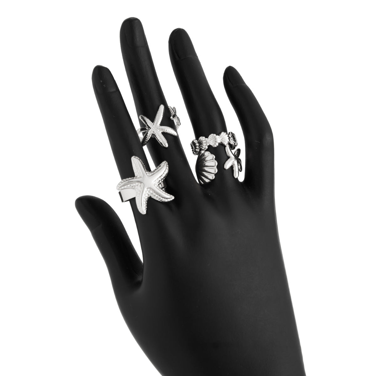Planderful Vienna Verve Starfish Shell Ring Vacation Style For Women Ocean Inspired Statement Jewelry