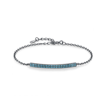 925 Sterling Silver Black Turquoise Bracelet