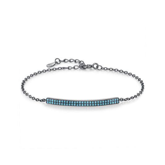 925 Sterling Silver Black Turquoise Bracelet