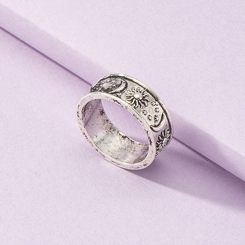 European and American Summer Jewelry Set: Star, Moon, Retro Ring, Instagram-Inspired Cross-Border Accessories