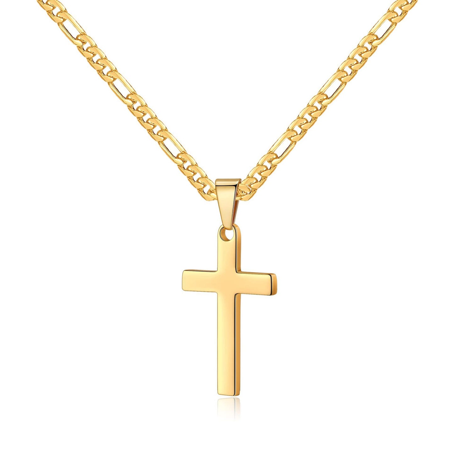 1. Planderful Stainless Steel Cross Necklace For Men - Premium Urban Hip Hop Jewelry Gift