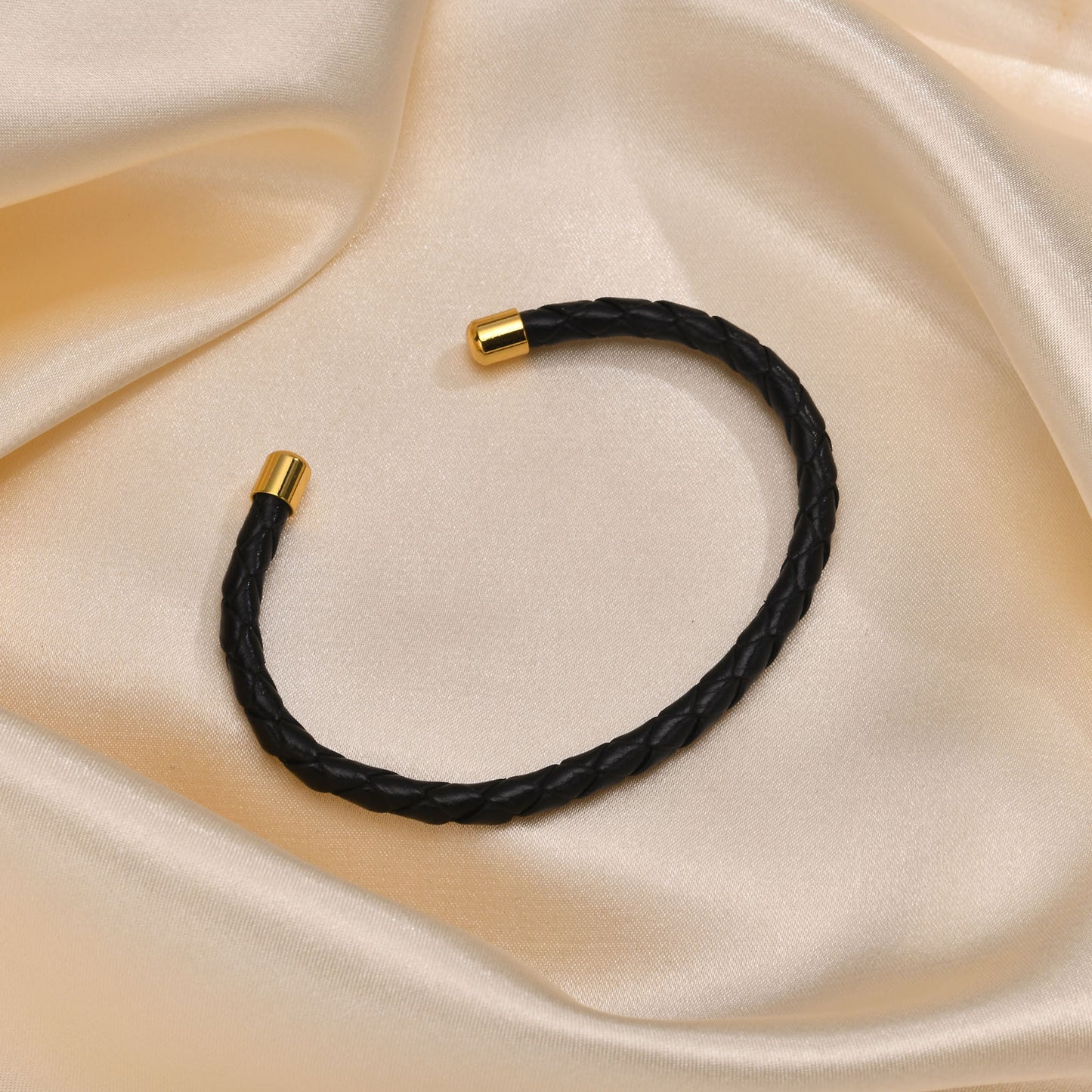 European And American Jewelry Black Leather Rope Bracelet