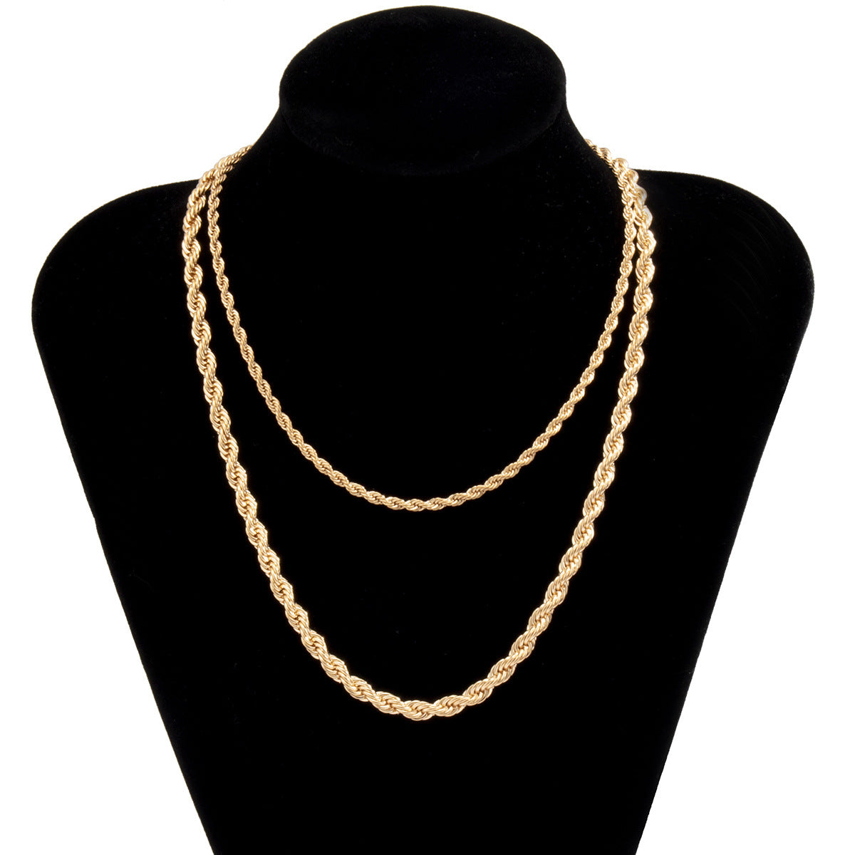 Planderful Vienna Verve Twist Chain Geometric Necklace For Women Mixed Metal Hip Hop Style Statement