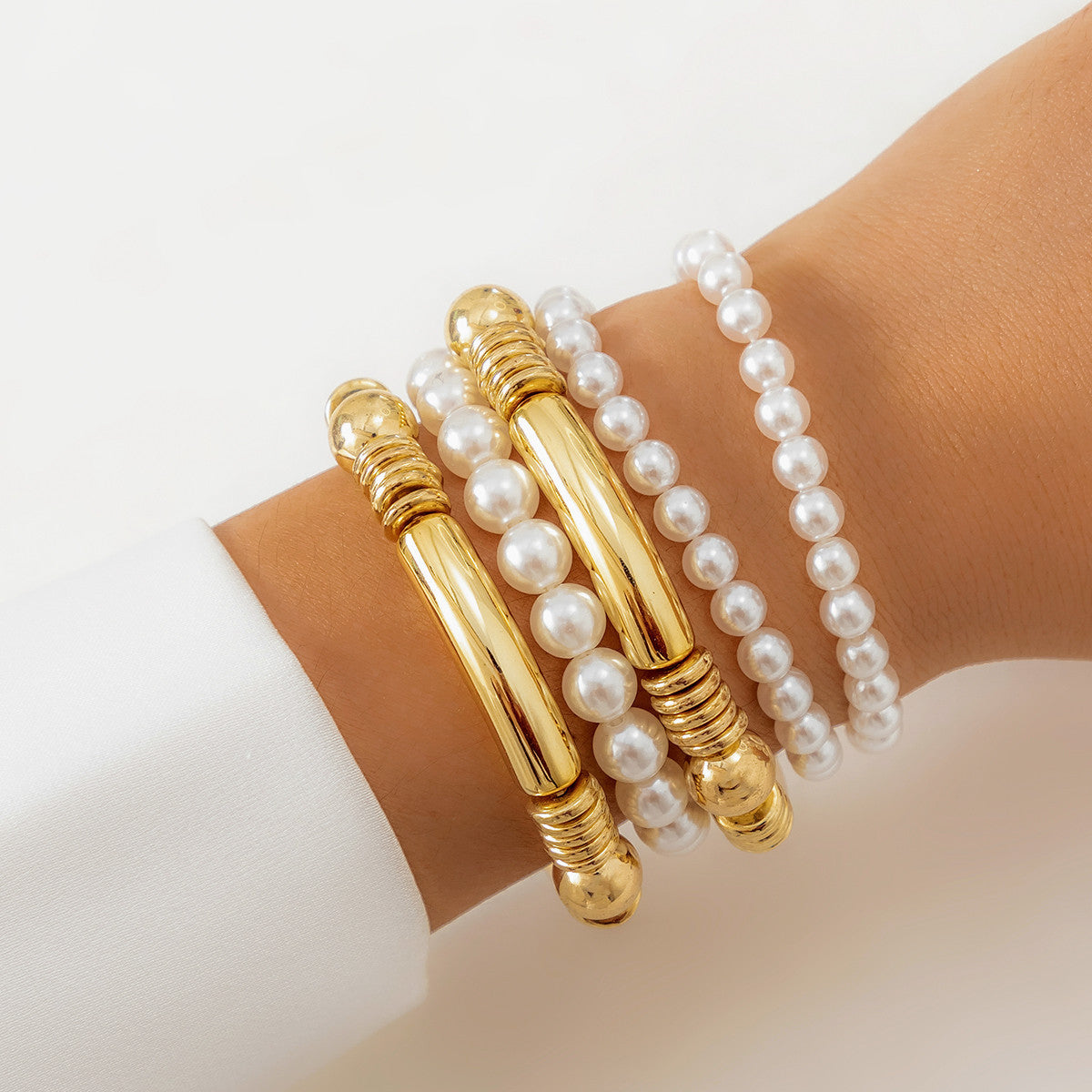 Planderful Beaded Bracelet Set for Women Versatile Exaggerated Multi Layer Design Statement Jewelry Vienna Verve