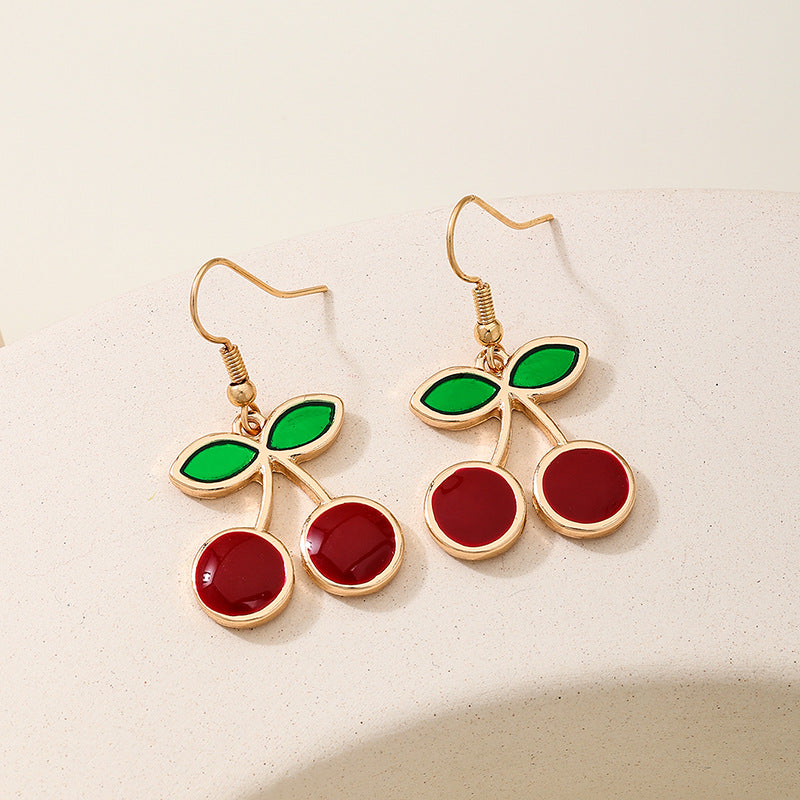 Planderful Vienna Verve Earrings – Fun And Stylish Metal Cherry Design