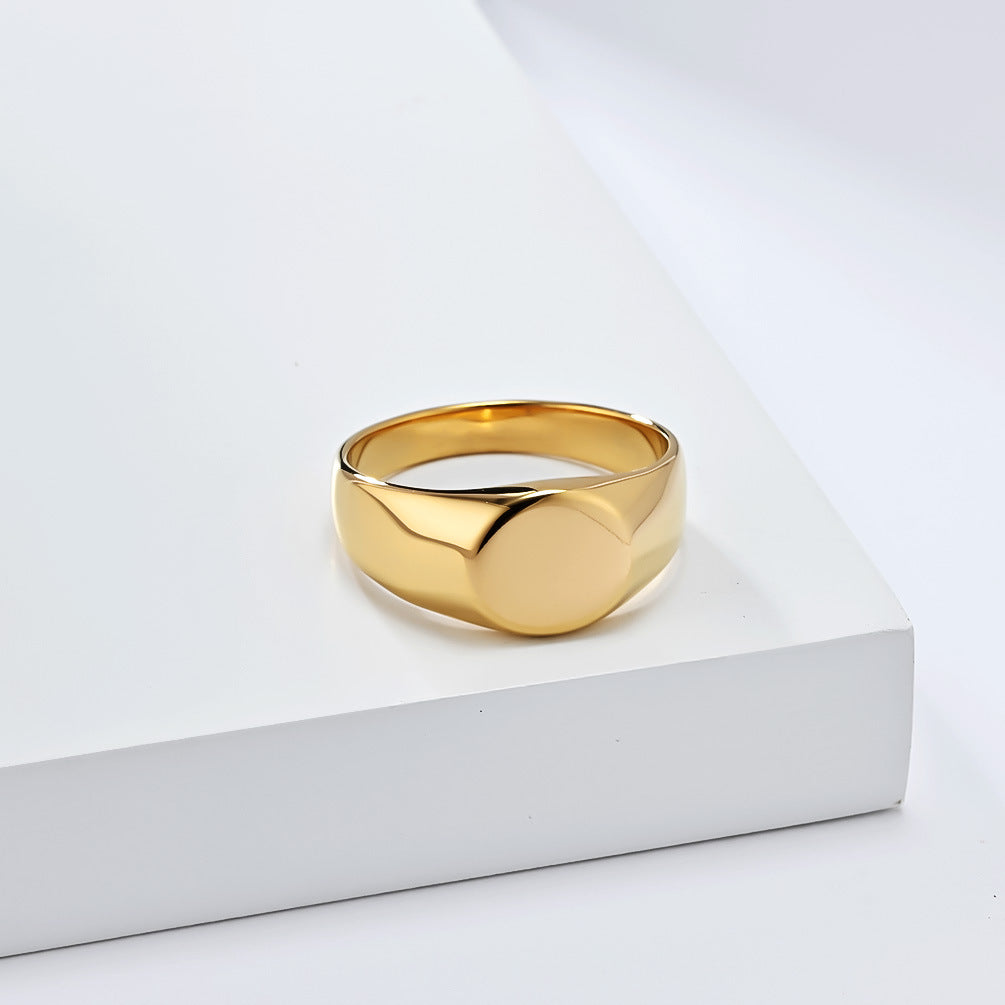 Ins Cold Wind European American Titanium Steel Women's Ring