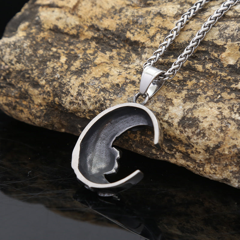 Punk Rose Stainless Steel Men's Pendant Necklace