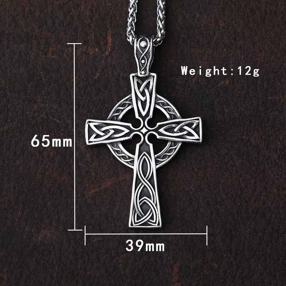 Celtic Cross Men's Pendant Necklace