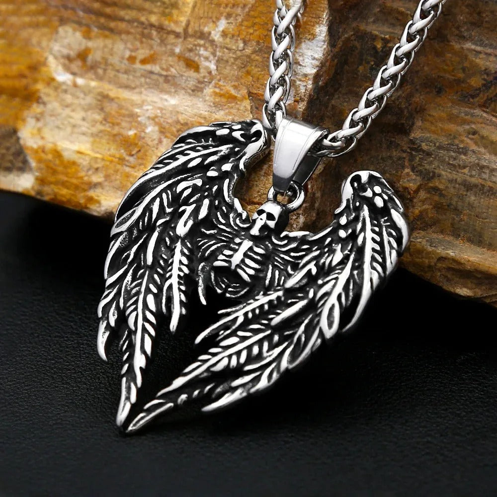Skull Viking Stainless Steel Men's Pendant Necklace