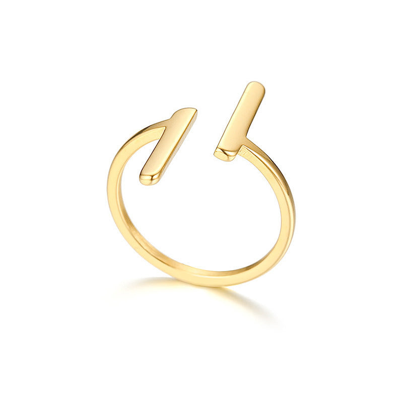 Small And Simple Stainless Steel Ring Gold Women's Ring