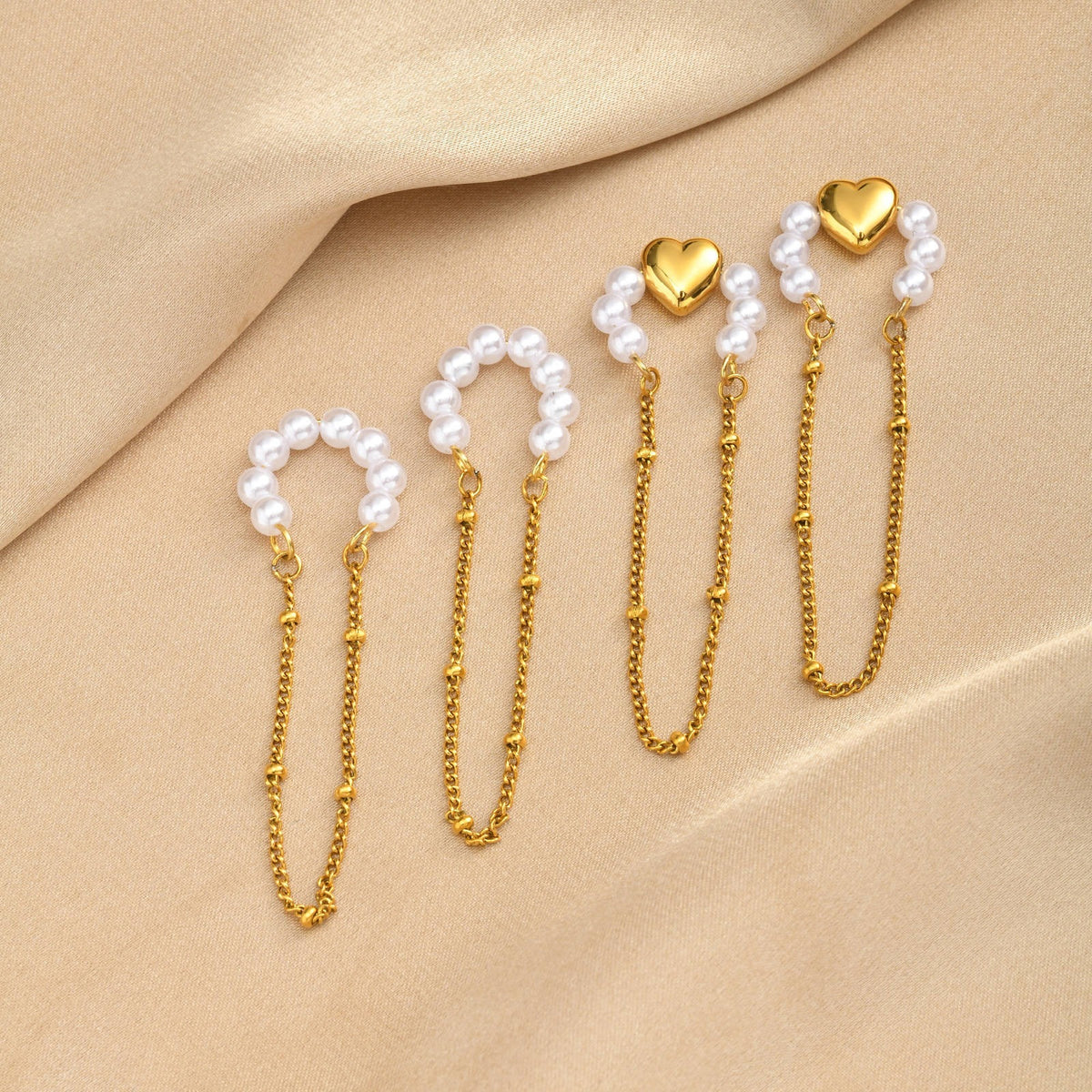 Stainless Steel Pearl Earrings