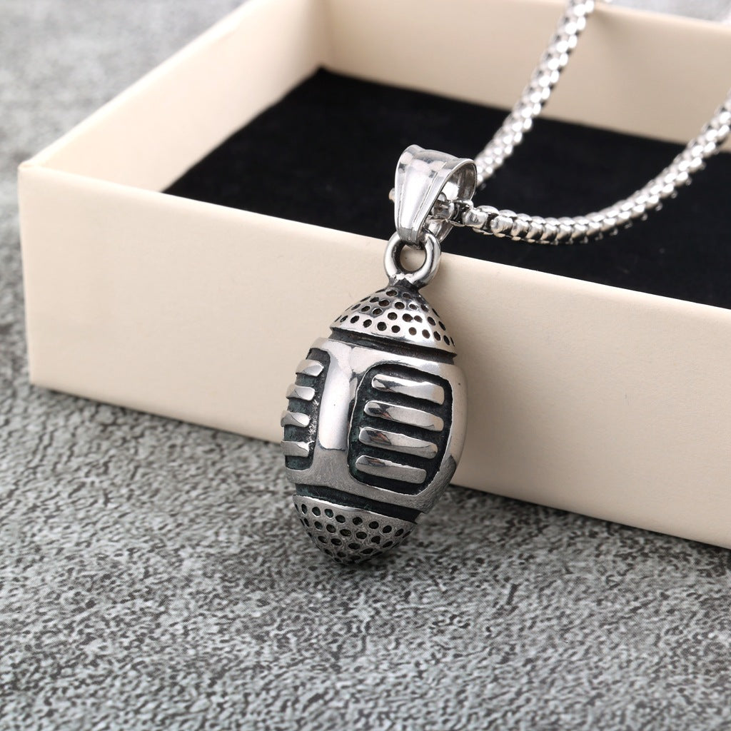 Vintage Stainless Steel Pendant Necklace