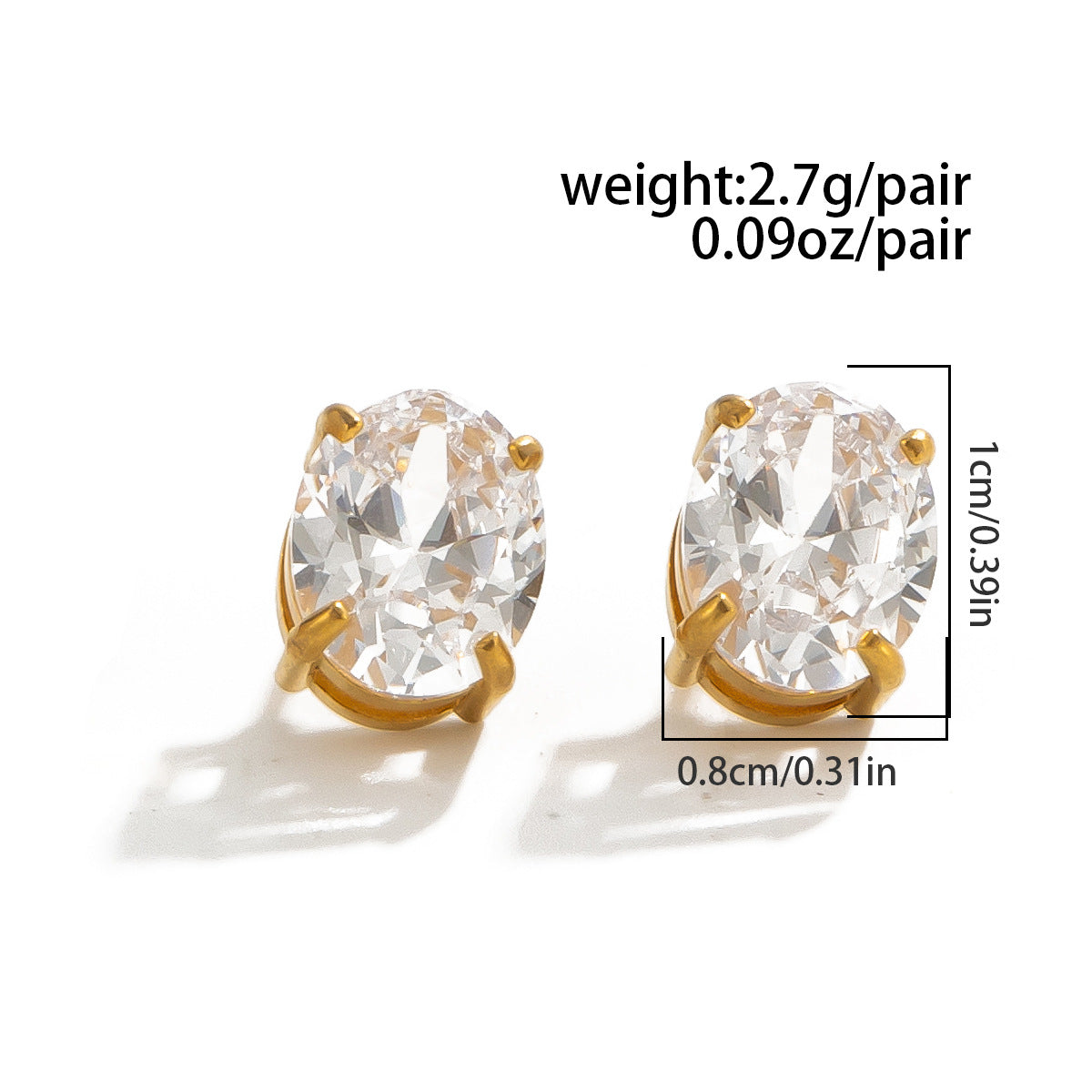Planderful Vienna Verve Love Shaped Zircon Stainless Steel Stud Earrings For Daily Wear Fashion Lovers