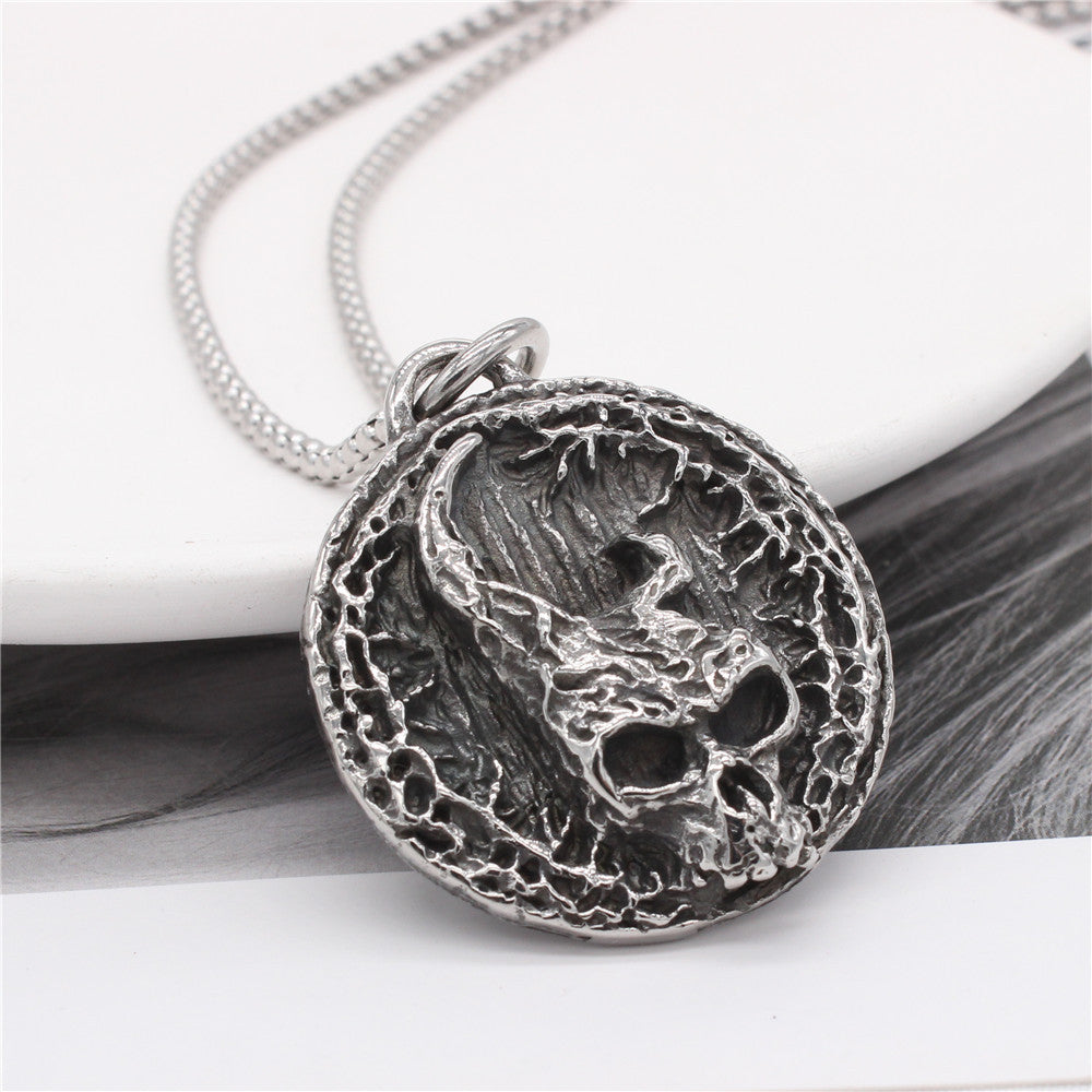 Classic Skull Titanium Steel Pendant Necklace