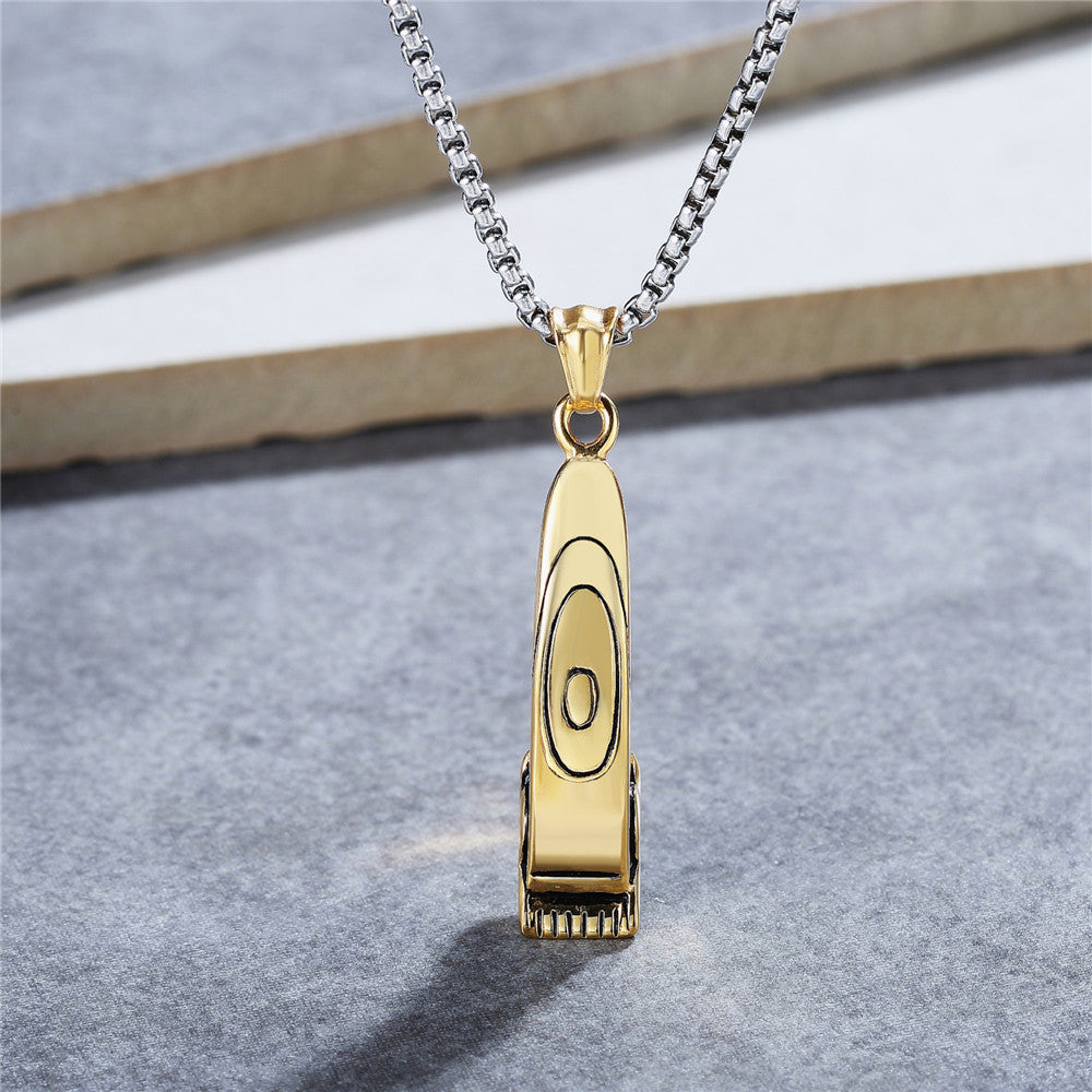 Steel Pendant For Unisex Fashion Timeless Retro Hairdresser Style Planderful Everyday Genie