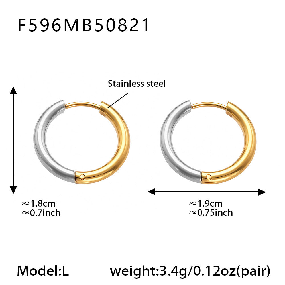 Planderful Minimalist Stainless Steel Circle Earrings Unisex