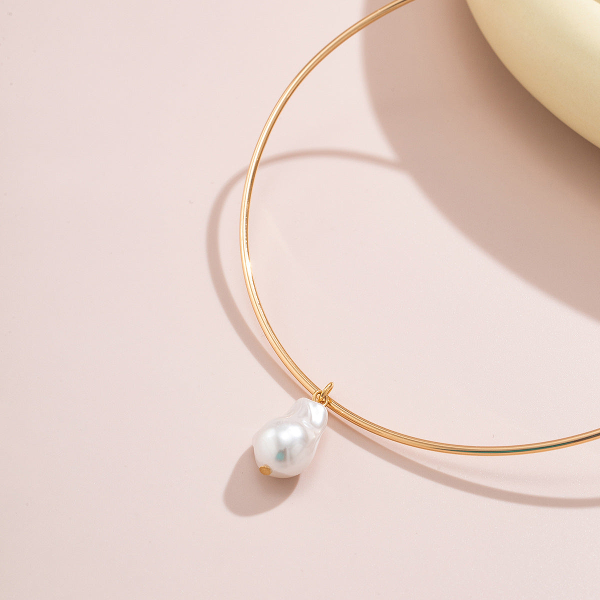 Exquisite Baroque Pearl Pendant Statement Necklace by Planderful Vienna Verve Collection