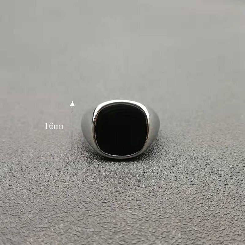Stainless Steel Gold Plated Epoxy Glossy Ring Unisex By Planderful Everyday Genie For Men And Women