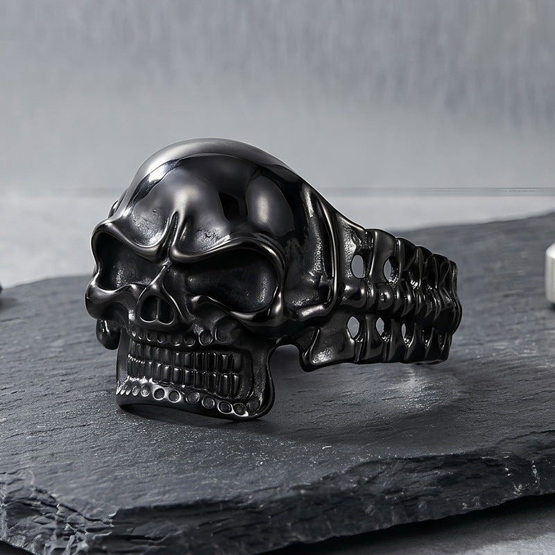 Titanium Steel – Punk Skull Ghost Head Men's Bracelet – Stainless Steel Titanium Steel