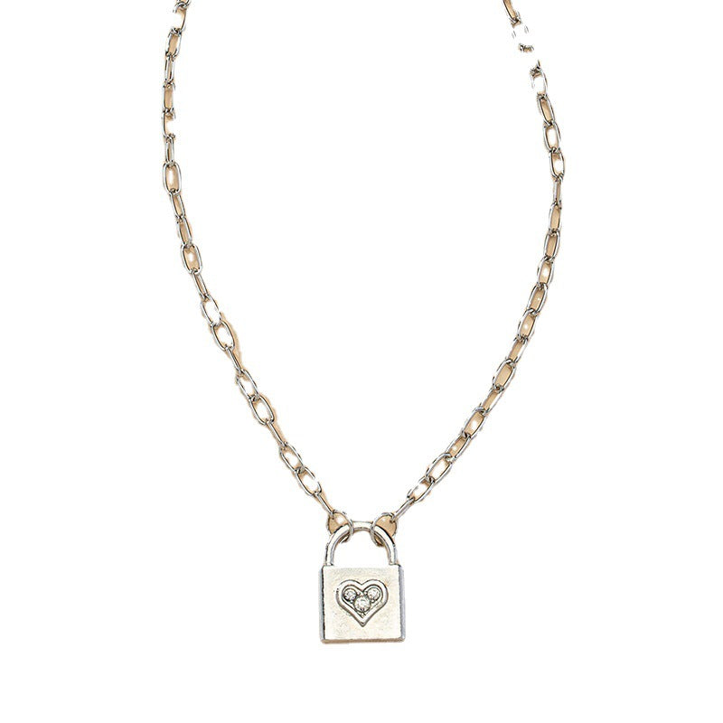 Heart Lock Necklace - Trendy Amazon Jewelry for Wholesale in Europe and America