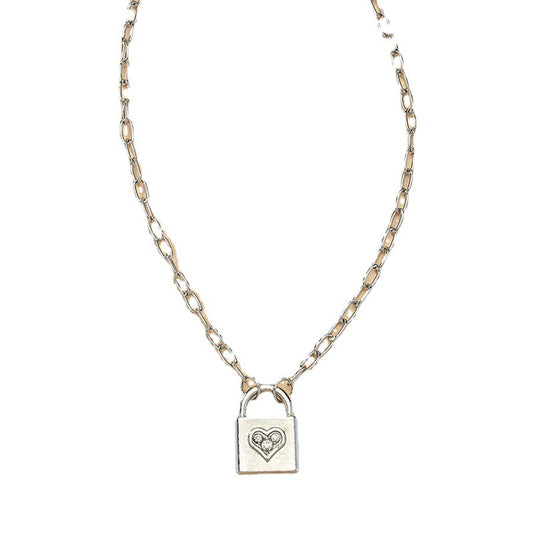 Heart Lock Necklace - Trendy Amazon Jewelry for Wholesale in Europe and America