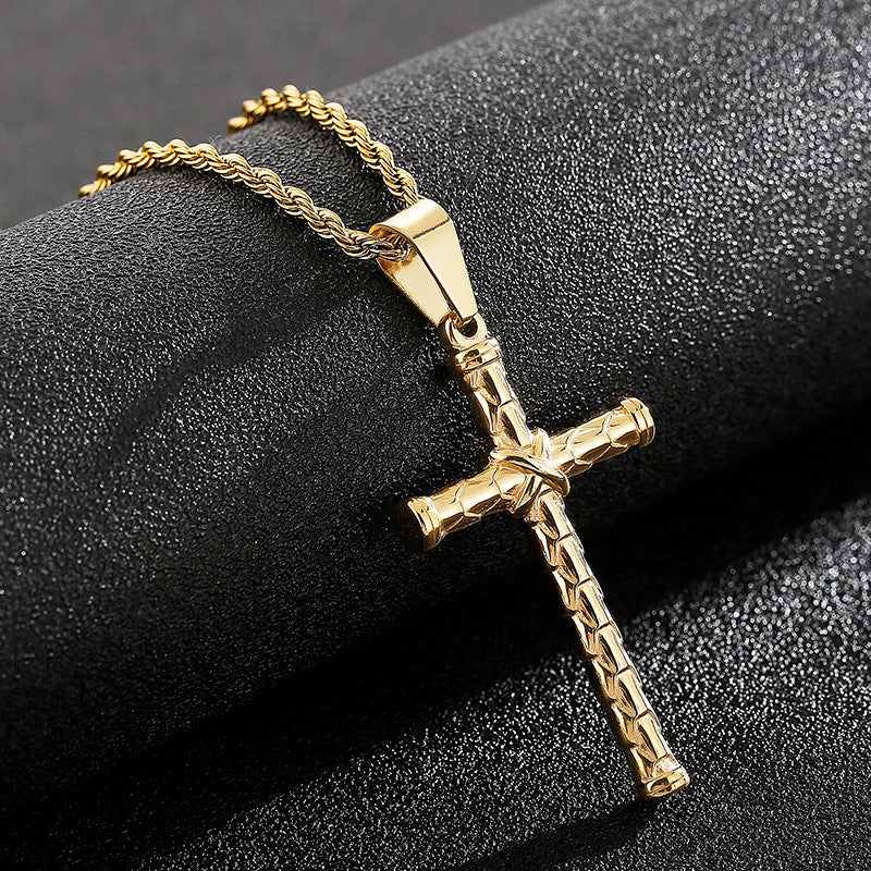 Bold Cross Titanium Steel Pendant - Bold and Stylish Men's Jewelry Piece