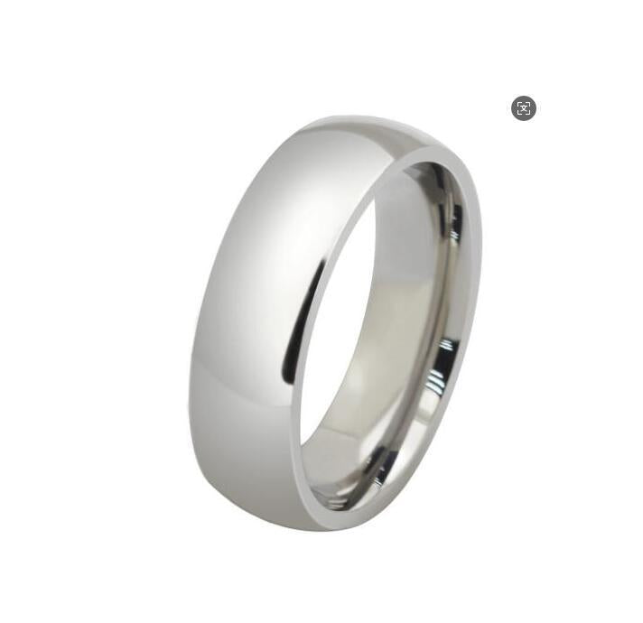 Couple Gift Stainless Steel Couple Ring Double Heart
