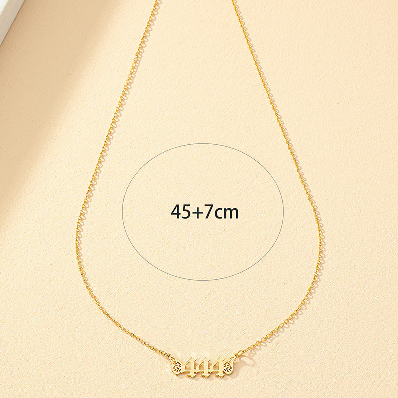 Butterfly Number Necklace with Metal Pendant - Elegant Vienna Verve Collection