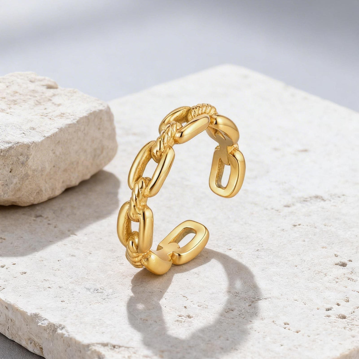 Stainless Steel Twist Hollow Weaving Cold Wind Ring
