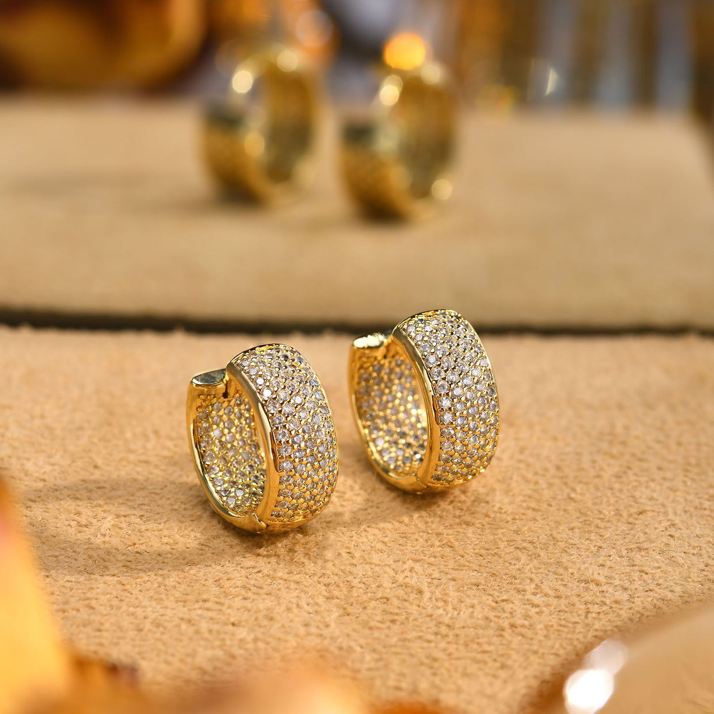 Earrings Gypsy Zircon C Gold Women's Fashion Accessories