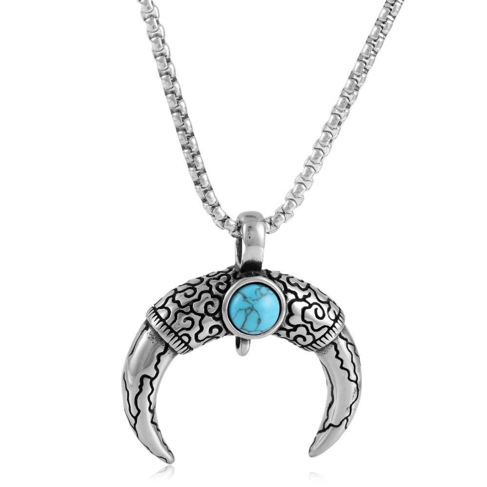 European And American Stainless Steel Animal Tusks Pendant For Men