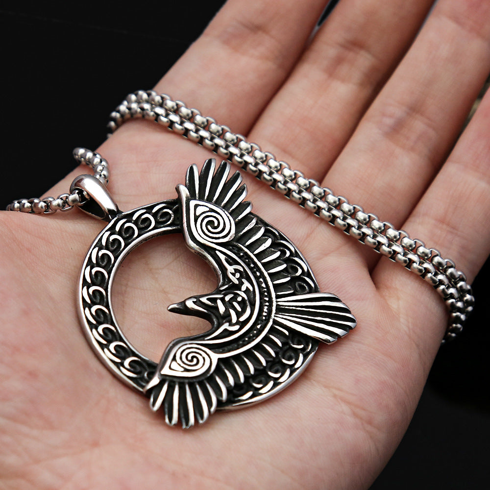 Fashionable Personalized Titanium Steel Viking Eagle Necklace