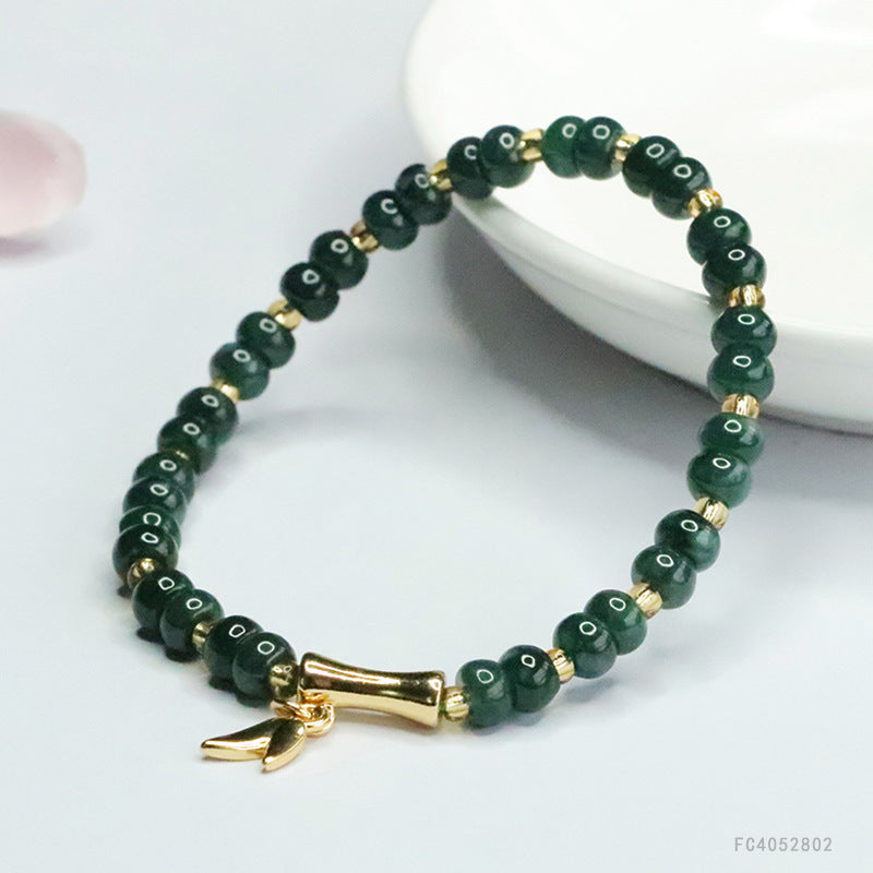 Blue Water Jadeite Abacus Bead Style 3 Bracelet