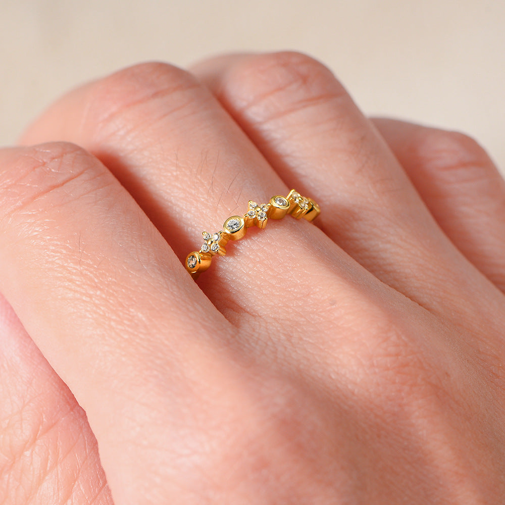 Commuter Zircon Sterling Silver Ring Trend Design