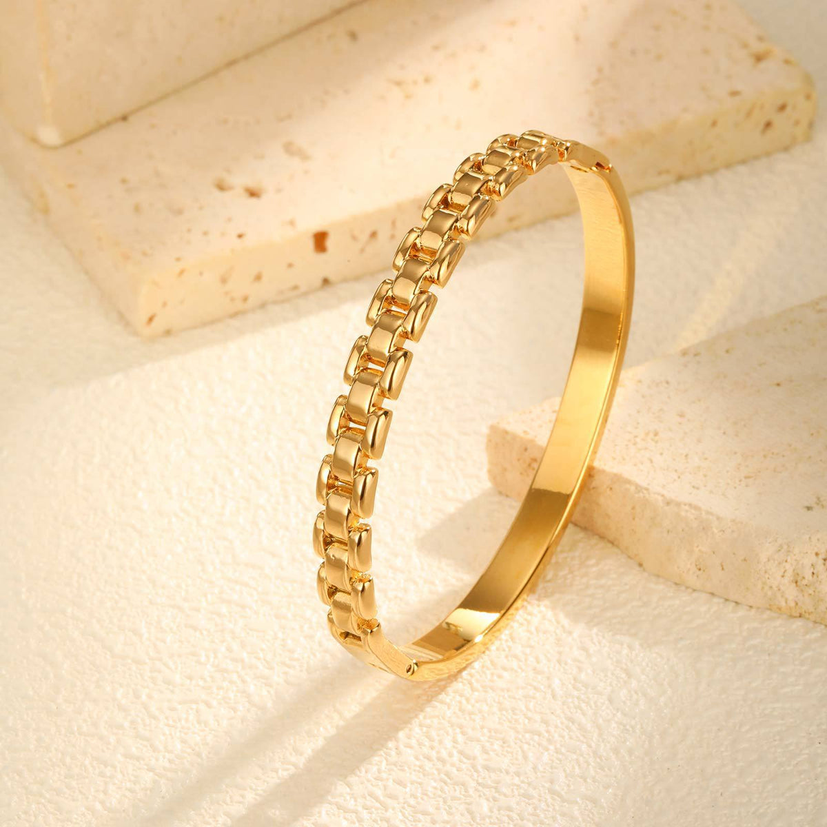 Gold-Plated Stainless Steel Bracelet for Women