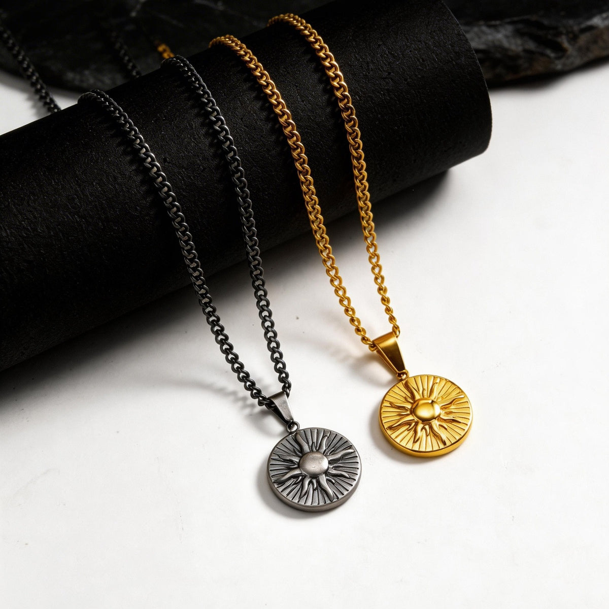 Textured Stainless Steel Pendant