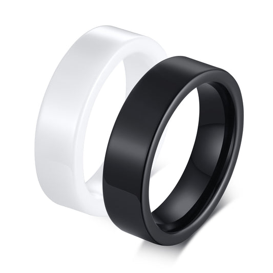 Ceramic Ring Rings Men's Ring Index Finger Hip Hop Jewelry