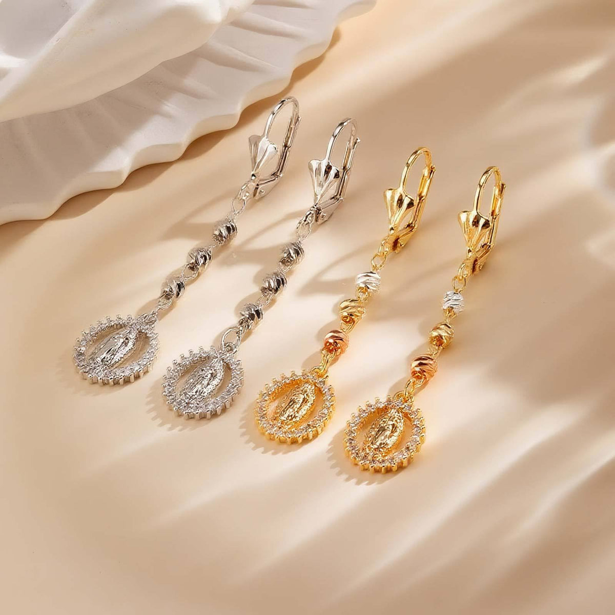 Zircon Floral Earrings