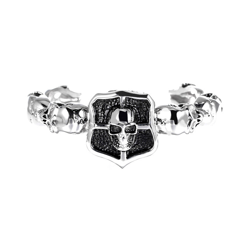 Hair – Punk Style Cross Skull Titanium Steel Men's Bracelet