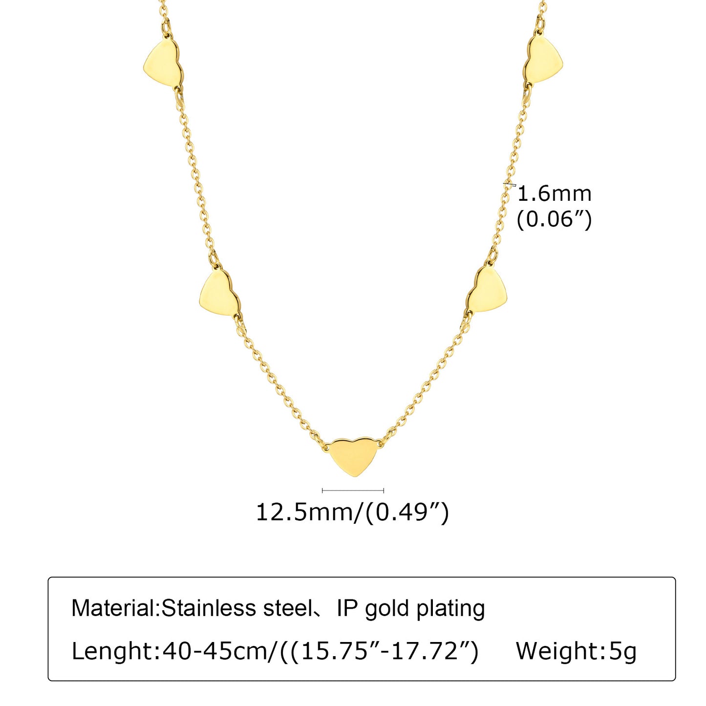 Stainless Steel Versatile Simple Collarbone Chain Gold Necklace