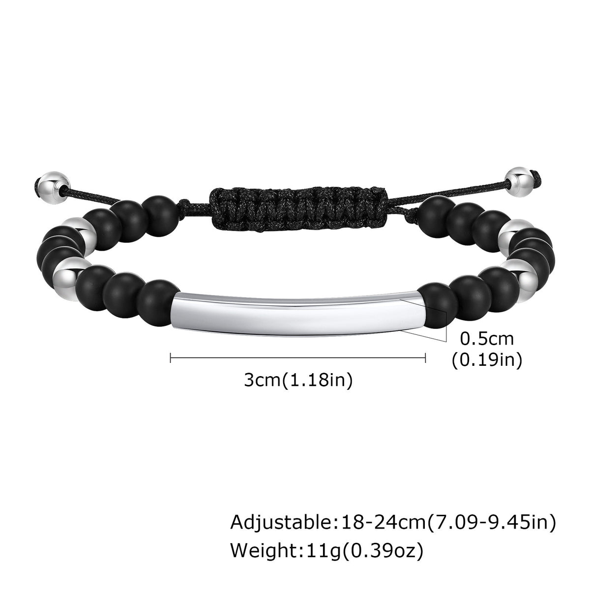 Adjustable Stainless Steel Bracelet for Men