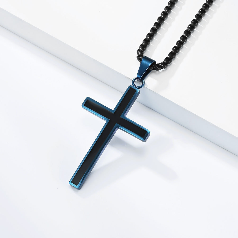 Cross Necklace Unisex Titanium Steel Pendant Planderful Collection Everyday Genie Fade Resistant Durable