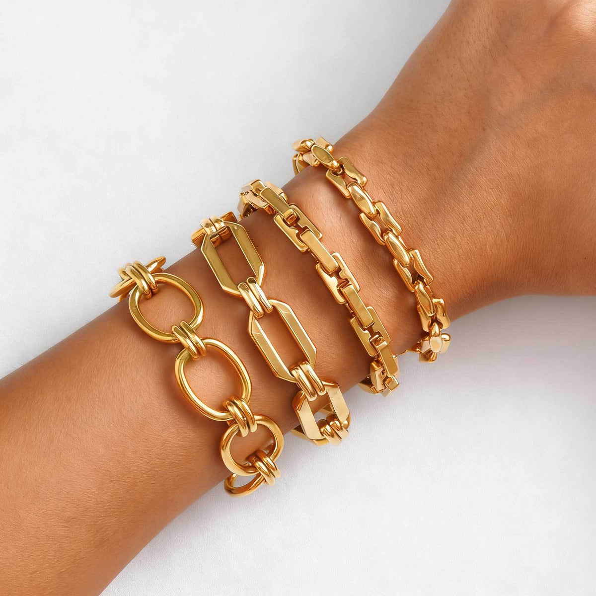 Hip-Hop Stainless Steel Bracelet Collection