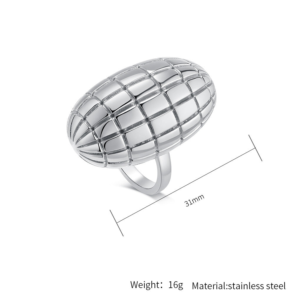 Planderful Titanium Steel Ring For Women High-End Light Luxury Fashion Ring Niche Design Elegant Everyday Jewelry