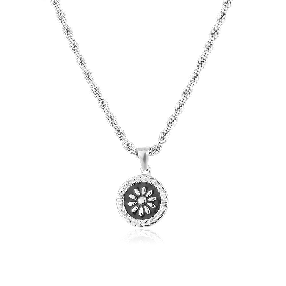 Planderful Jewelry Gold Coin Necklace Stainless Steel
