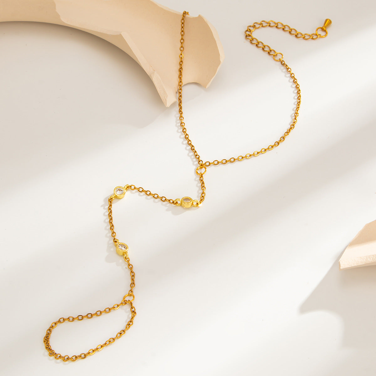 Planderful Vienna Verve Stainless Steel Snake Chain Bracelet With Zircon Beads For Women Elegant Statement