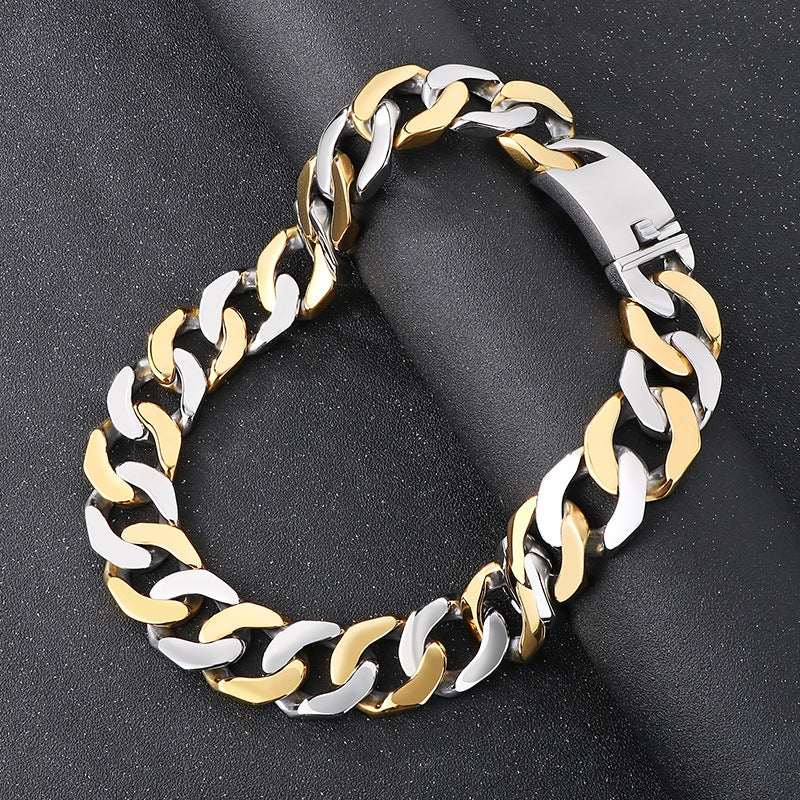 Planderful Exaggerated Wide Cuban Chain Necklace for Men