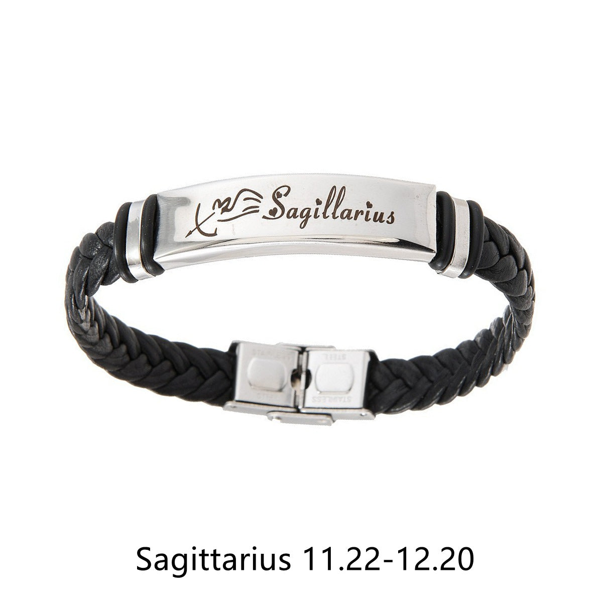 Planderful Twelve Constellations Leather Bracelet For Him